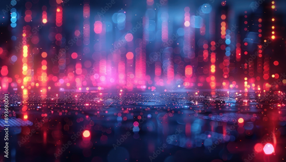 Abstract Night Lights Blurred Background Abstract Night Lights Blurred Background