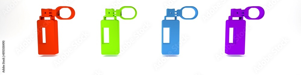 Colorful Perfume icon isolated on white background. Minimalism concept. 3D render illustration Colorful Perfume icon isolated on white background. Minimalism concept. 3D render illustration