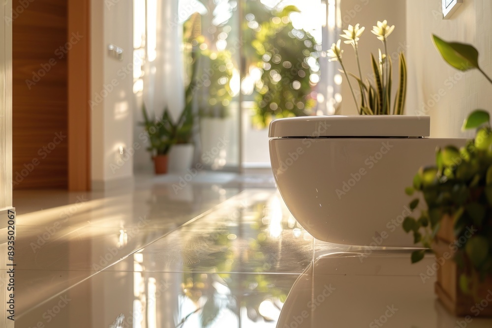 toilet bowl in luxury interior. ai generated toilet bowl in luxury interior. ai generated