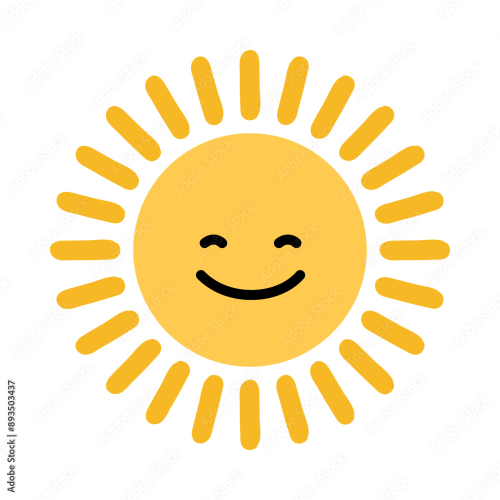 Happy sun icon. Cartoon cute sun character. Smiling summer sunshine. Happy sun icon. Cartoon cute sun character. Smiling summer sunshine.