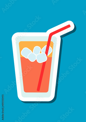ジュースのイラスト　シール
