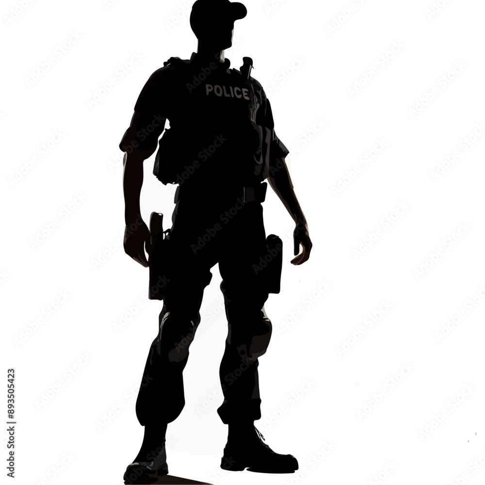 police officer silhouette.