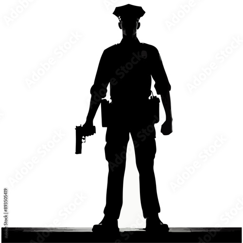 police officer silhouette.