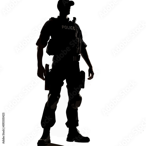 police officer silhouette.