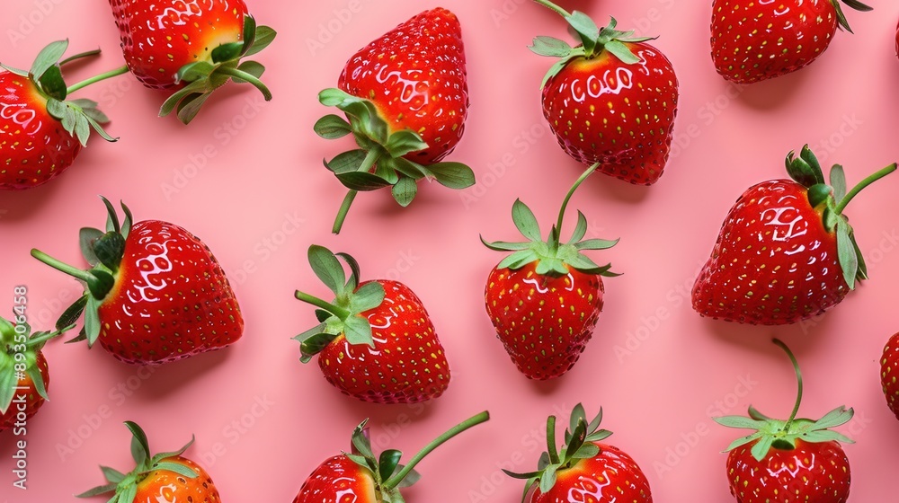 Seamless repetitive pattern background of strawberry fruit Seamless repetitive pattern background of strawberry fruit