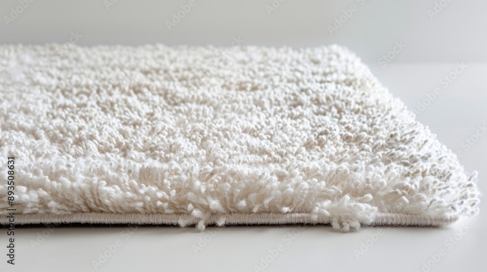 Shag rug on white backdrop. Decor item Shag rug on white backdrop. Decor item