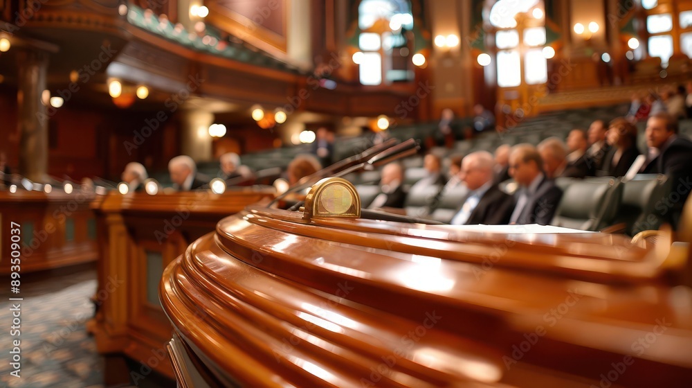 Fototapeta premium State political party convention, regional leaders, legislative goals