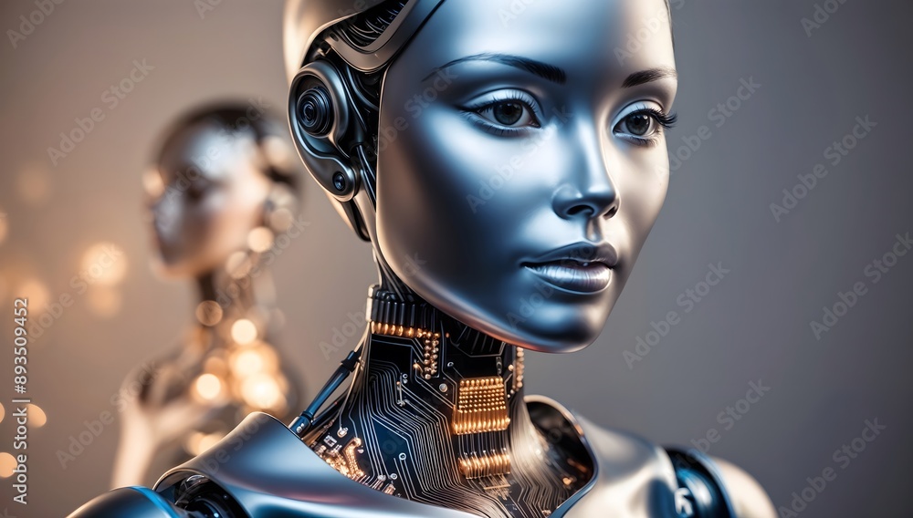 Imagine cuttingedge AI robots featuring metallic design and stateoftheart technology Imagine cuttingedge AI robots featuring metallic design and stateoftheart technology