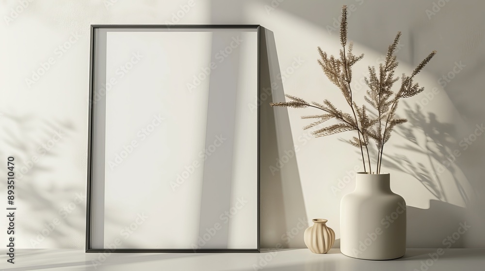 a mockup standing inside a modern house a mockup standing inside a modern house