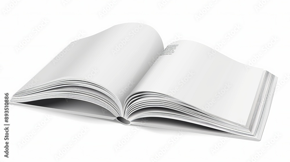 Open white pages ready to use