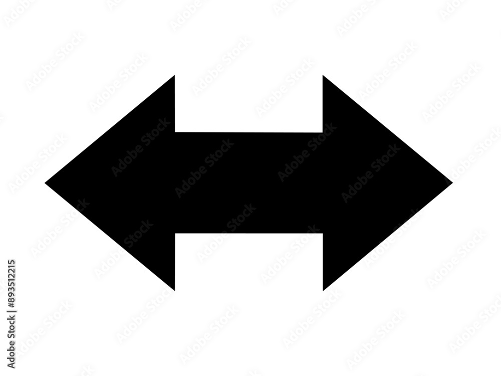 two way arrow symbol vector on white background two way arrow symbol vector on white background