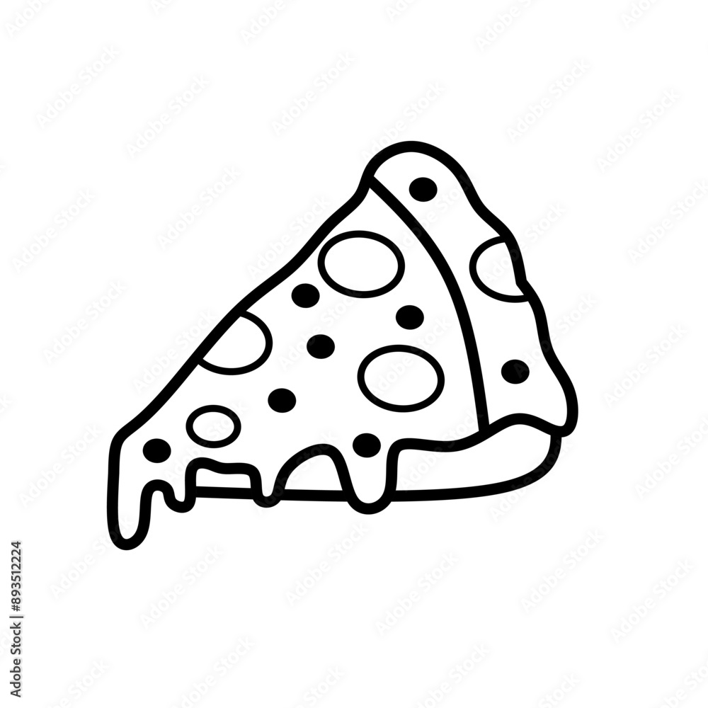 pizza slice icon vector on white background pizza slice icon vector on white background