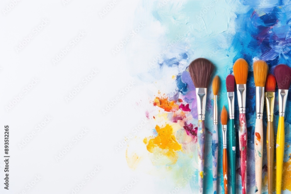 Fototapeta premium Paint brush paintbrush creativity cosmetics.