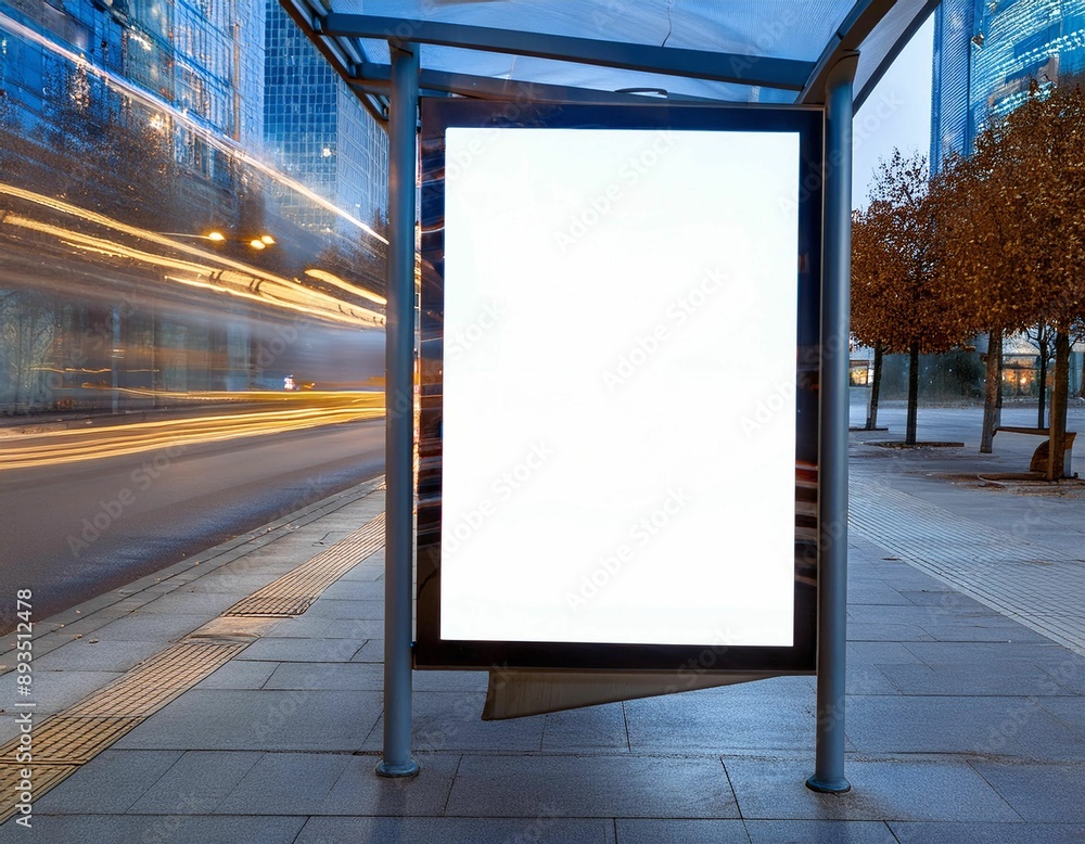 High-Quality Mockup of a Bus Stop High-Quality Mockup of a Bus Stop