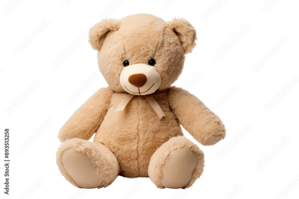 soft and cuddly plush teddy bear in a classic design, isolated on white background soft and cuddly plush teddy bear in a classic design, isolated on white background