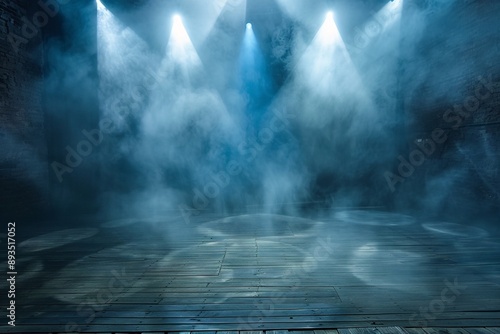 Wallpaper Mural a stage with lights and smoke Torontodigital.ca