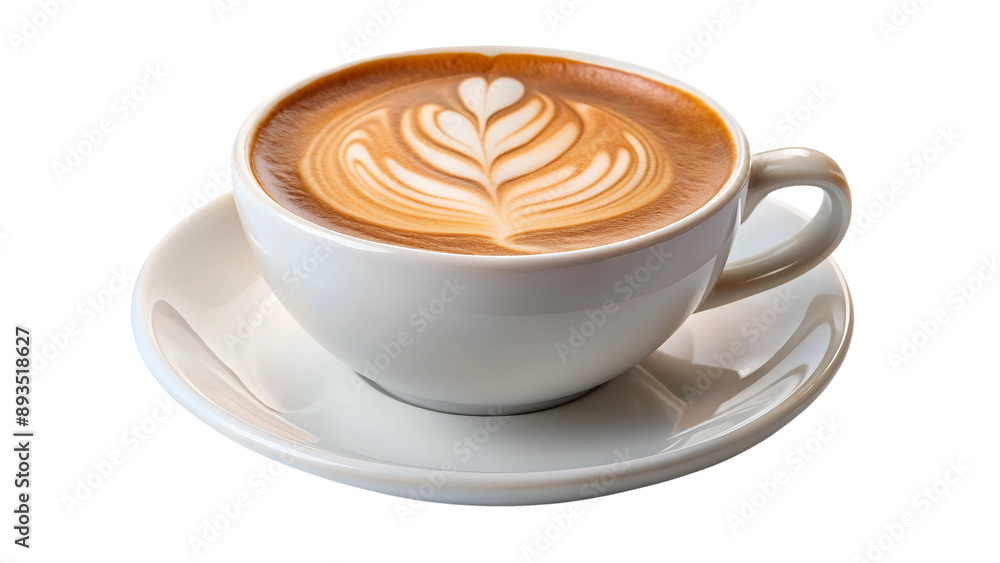 cup of cappuccino isolated white background cup of cappuccino isolated white background