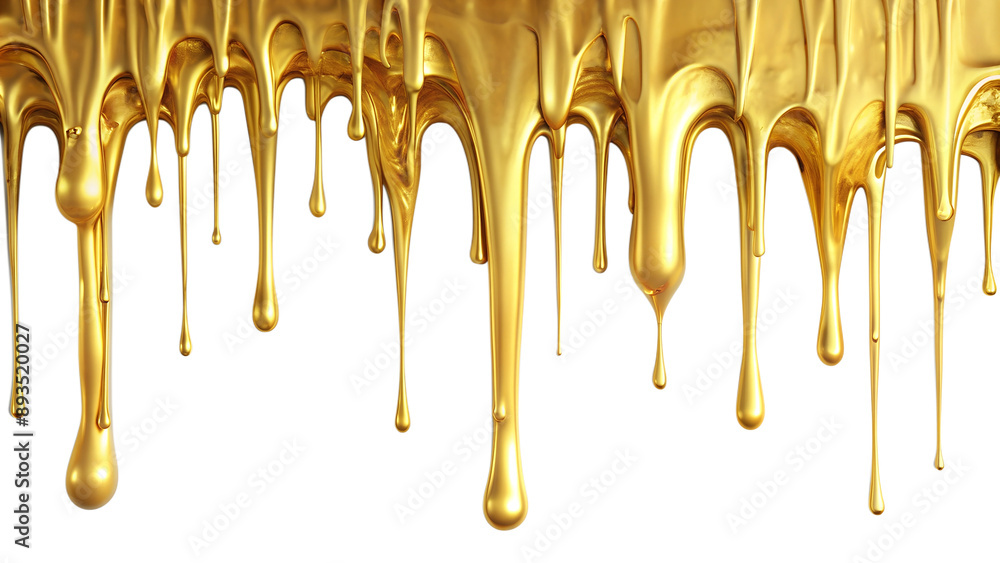 gold dripping isolated white background gold dripping isolated white background