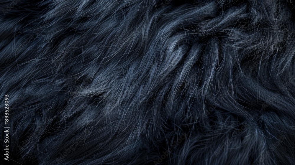 Naklejka premium Background and texture of natural black fur animal