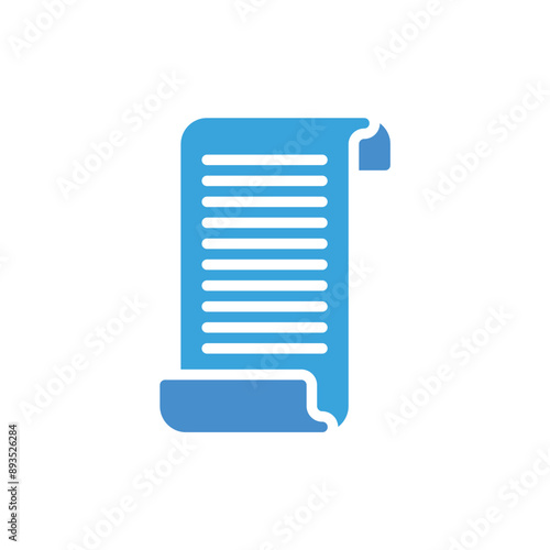 paper icon color or logo illustration glyph color blue style