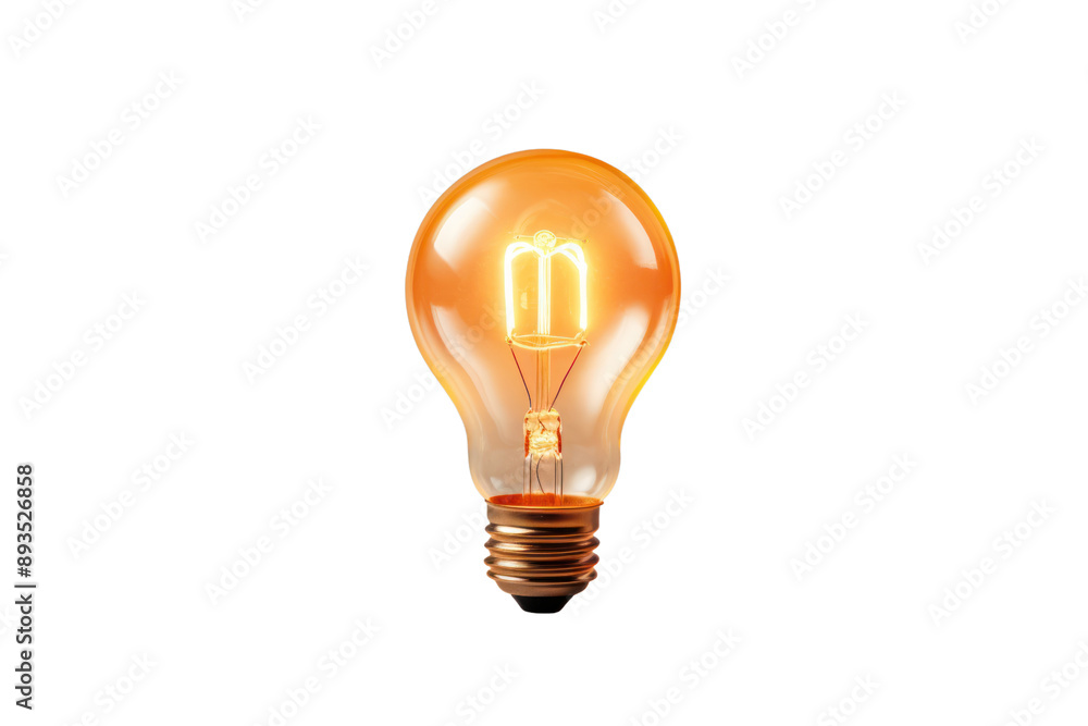 single LED light bulb, its filament glowing like a miniature sun, isolated on a white background single LED light bulb, its filament glowing like a miniature sun, isolated on a white background