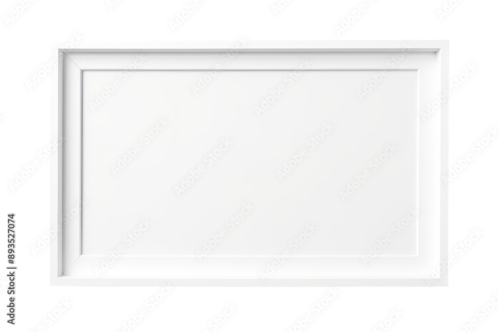 simple white picture frame with a mat, perfect for displaying photos or artwork, isolated on a white background simple white picture frame with a mat, perfect for displaying photos or artwork, isolated on a white background
