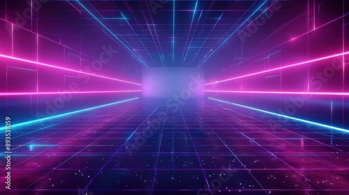 Neon Lights in a Digital Tunnel © Planetz