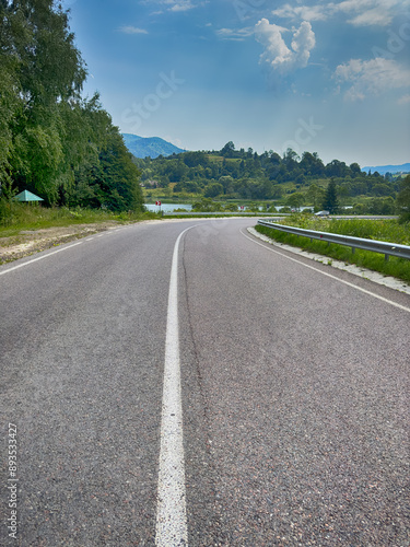 The landscape of Carpathian Mountains in the cloudy weather. Perfect weather condition in the summer season