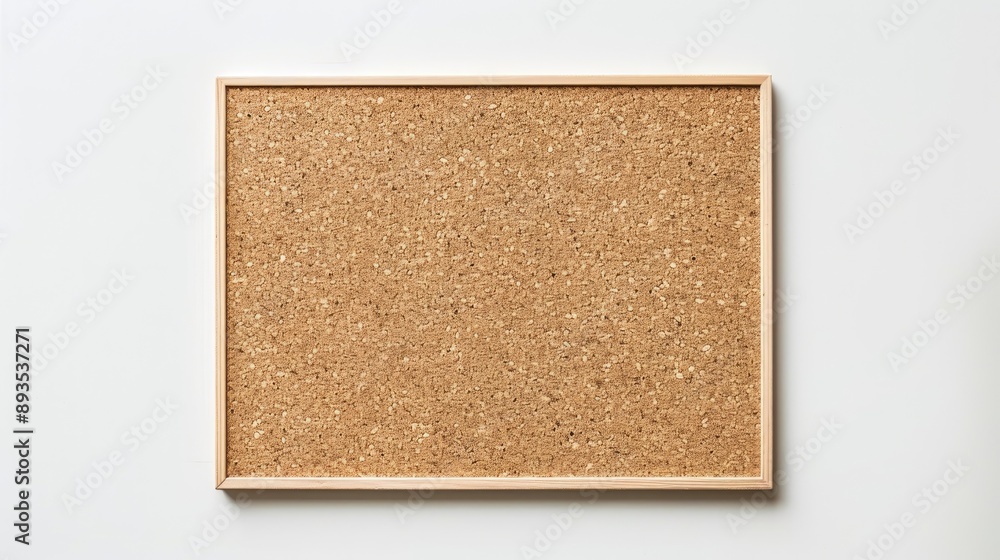 Fototapeta premium a blank empty cork board on white background