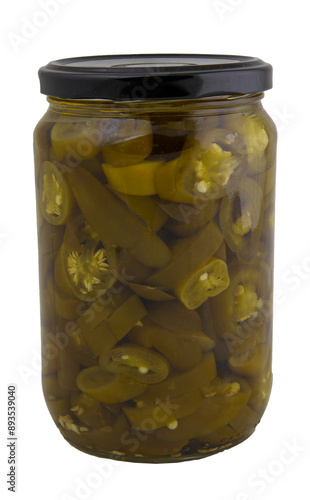 Pickled Peppers in a Glass Jar - jalepeno pepper