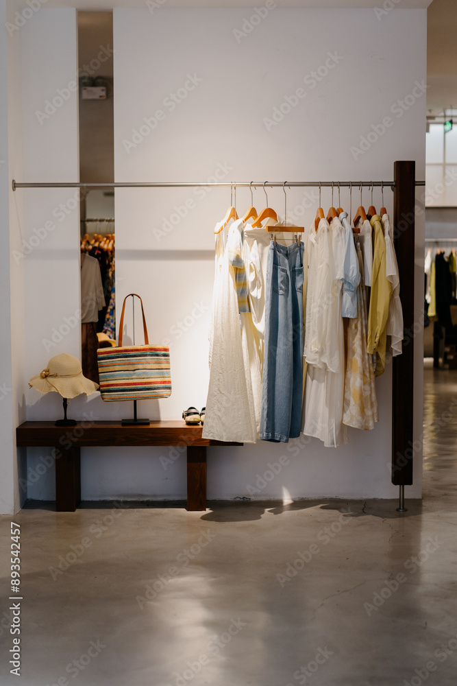 clothes store in shopping mall