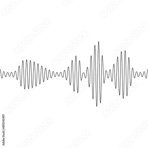 Sound wave. Vector illustration of a soundwave.