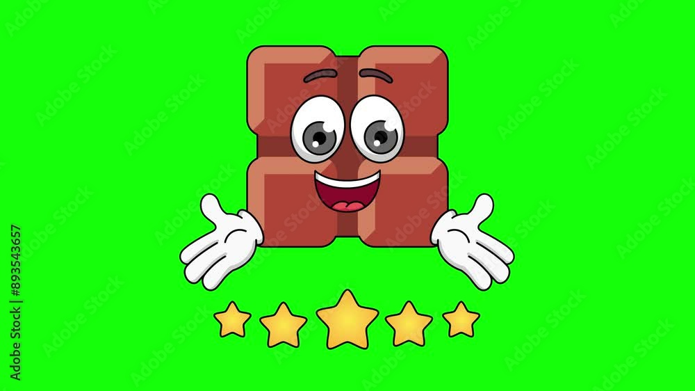 chocolate bar cartoon gives 5 stars, high rating, highly recommended chocolate bar cartoon gives 5 stars, high rating, highly recommended