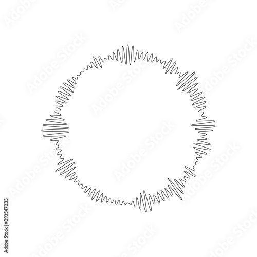 Circular sound wave pattern vector illustration