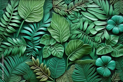 Wallpaper Mural Tropical jungle green backgrounds tropics. Torontodigital.ca