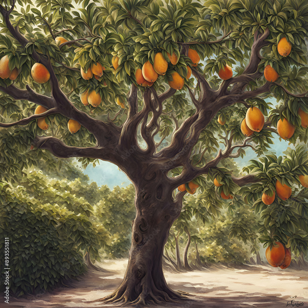 orange tree with fruits
