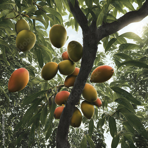 Obraz na płótnie apples on tree w salonie