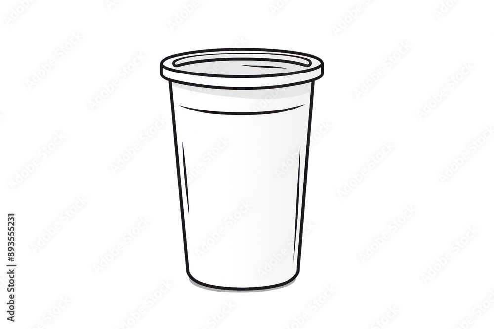 minimalist sketch of a basic trash can outline, its simple lines contrasting with the clean white background. minimalist sketch of a basic trash can outline, its simple lines contrasting with the clean white background.