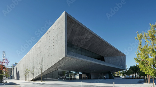 A modern art museum with an avant-garde exterior.