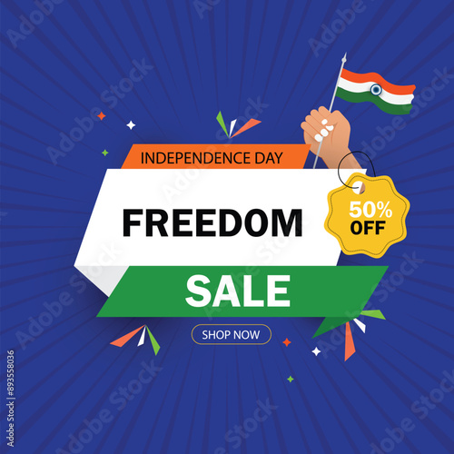 Independence Day freedom Sale banner design