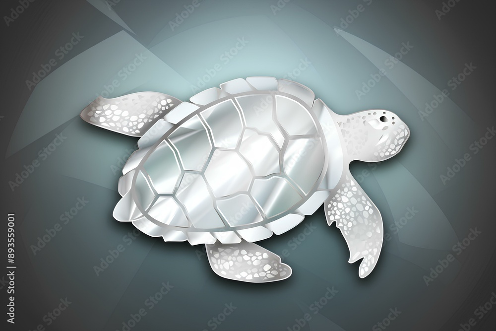 Fototapeta premium turtle on a black background made by midjourney