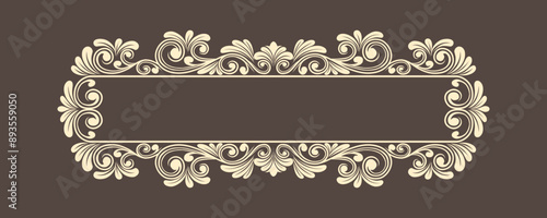 Classic name tags ornament floral border for weddings
