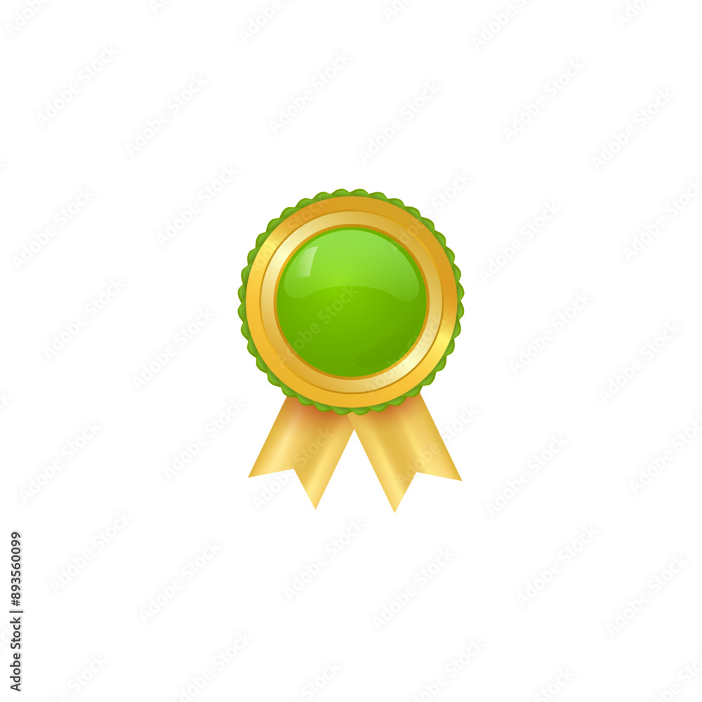 Gold ribbon badge vector illustration Gold ribbon badge vector illustration