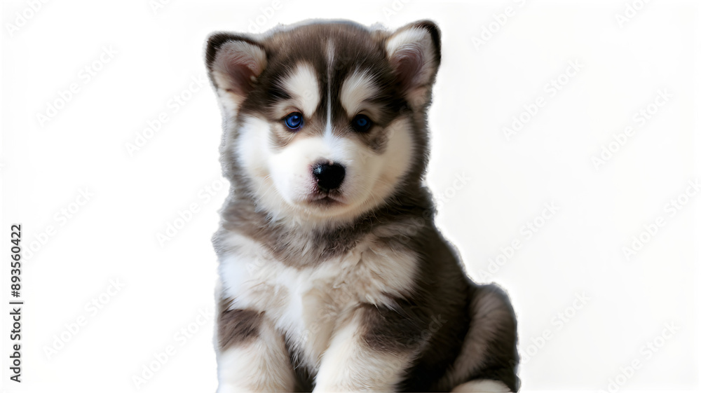 Alaskan Malamute puppy, vector , sticker, transparent Alaskan Malamute puppy, vector , sticker, transparent