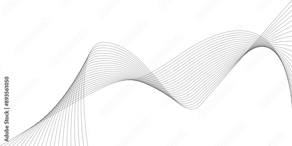 Gray waves abstract business background. Technology wavy lines - vector isolated on transparent. Gray waves abstract business background. Technology wavy lines - vector isolated on transparent.