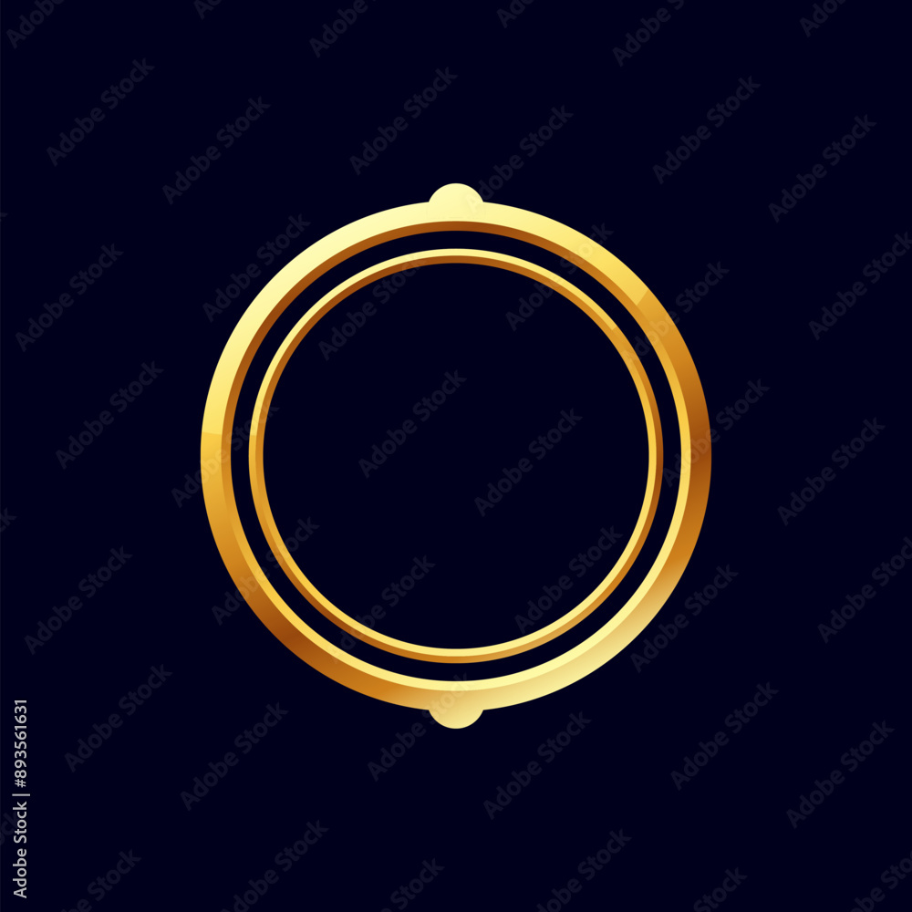 Golden medieval frame vector illustration Golden medieval frame vector illustration