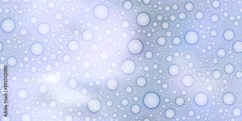 Macro texture of gel with air bubbles as seamless pattern. Microscope illustration of liposome serum or micellar skincare tonic with two phases liquid. Vector bg
