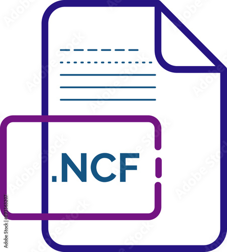 NCF  File extension icon little dot and color fill