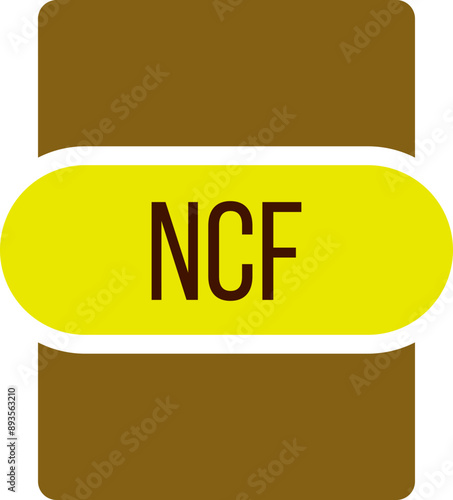 NCF  File extension icon rounded and color fill