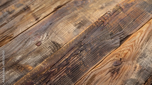 Vintage Charm Closeup: Detailed Reclaimed Barn Wood Texture with Distressed Finish